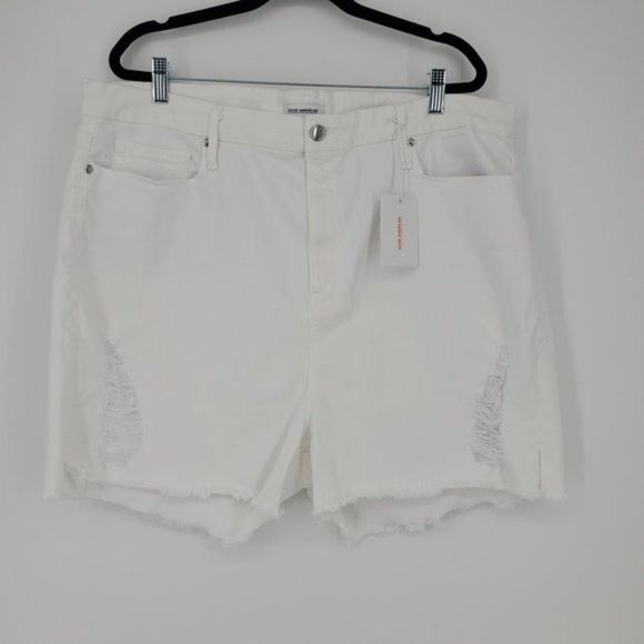 Good American High Waist Distressed Shorts - Picture 4 of 9